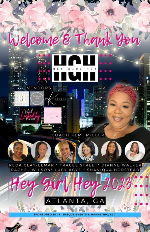 Hey Girl Hey Conference welcome flyer, Atlanta